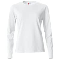 Clique Basic Langarmshirt Damen Weiß