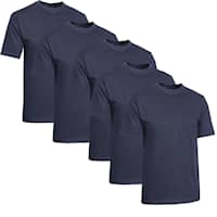 Clique T-skjorte for menn, 5-pakning, marineblå
