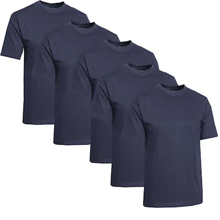 Clique T-shirt Herr 5-pack Marinblå