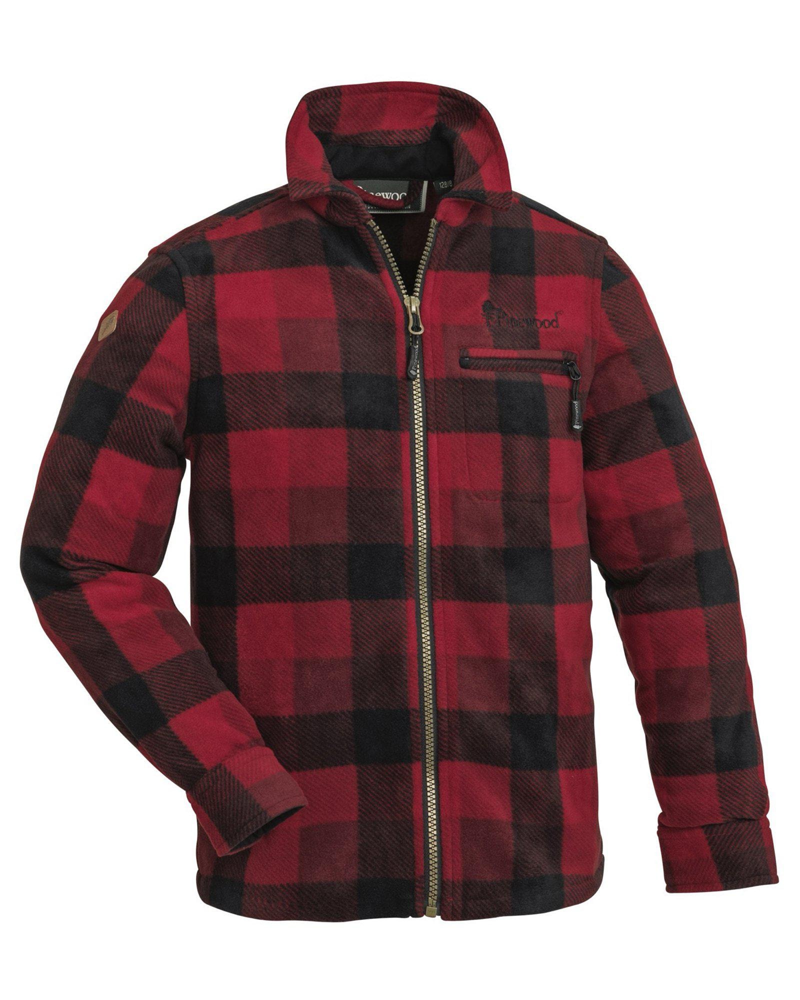 Pinewood Kanada Fleecetröja Barn Red/Black