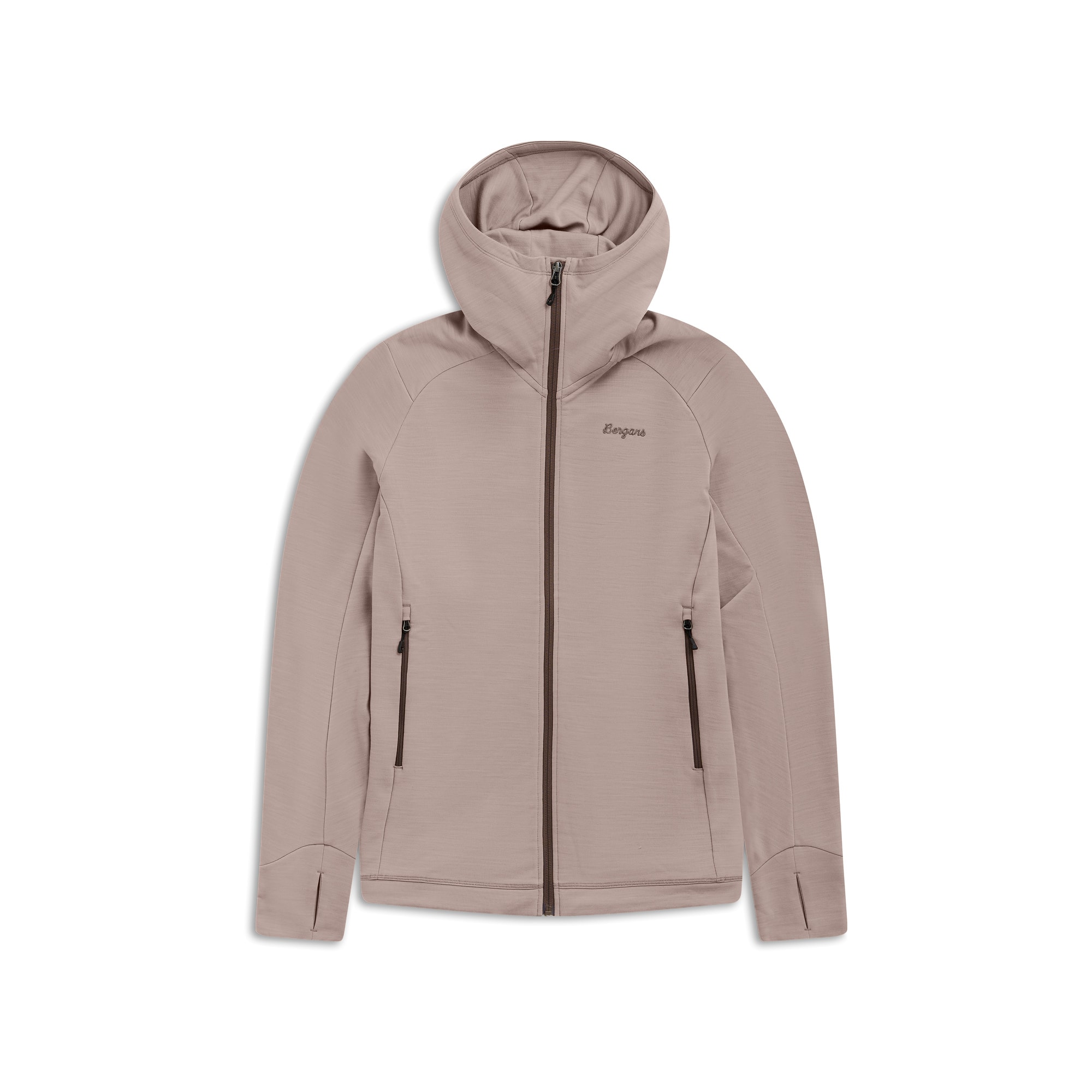 Bergans Rabot Merino Tech Midlayer Hoodie Herr Rock Taupe