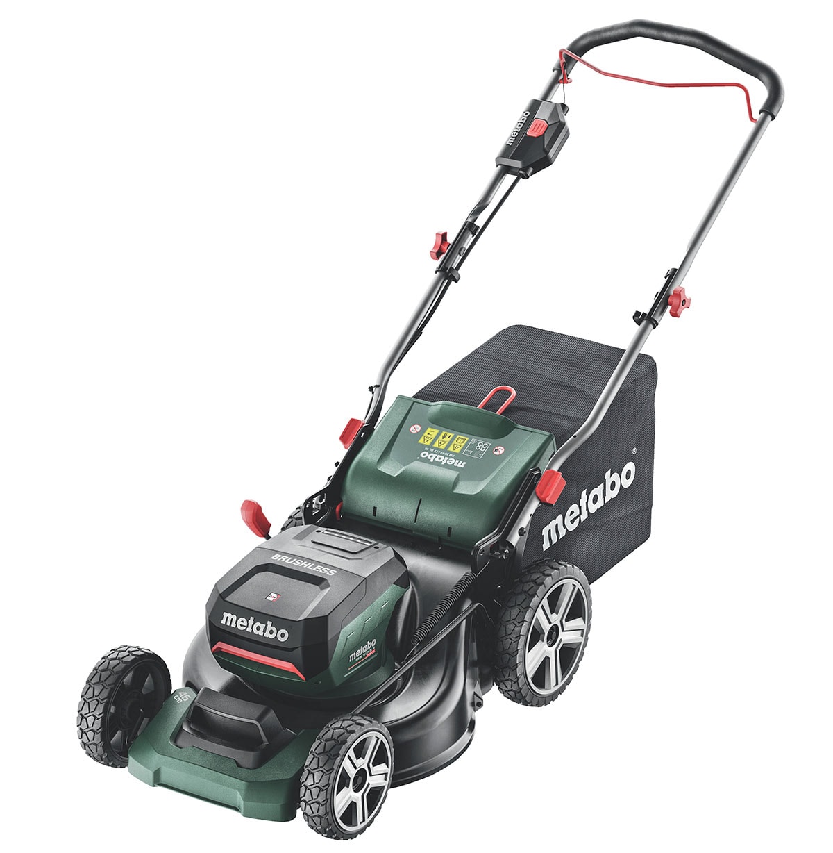 Metabo Ruohonleikkuri RM 36-18 LTX BL 46, 18 V, 2×5,2 Ah + laturi ASC 145 Duo