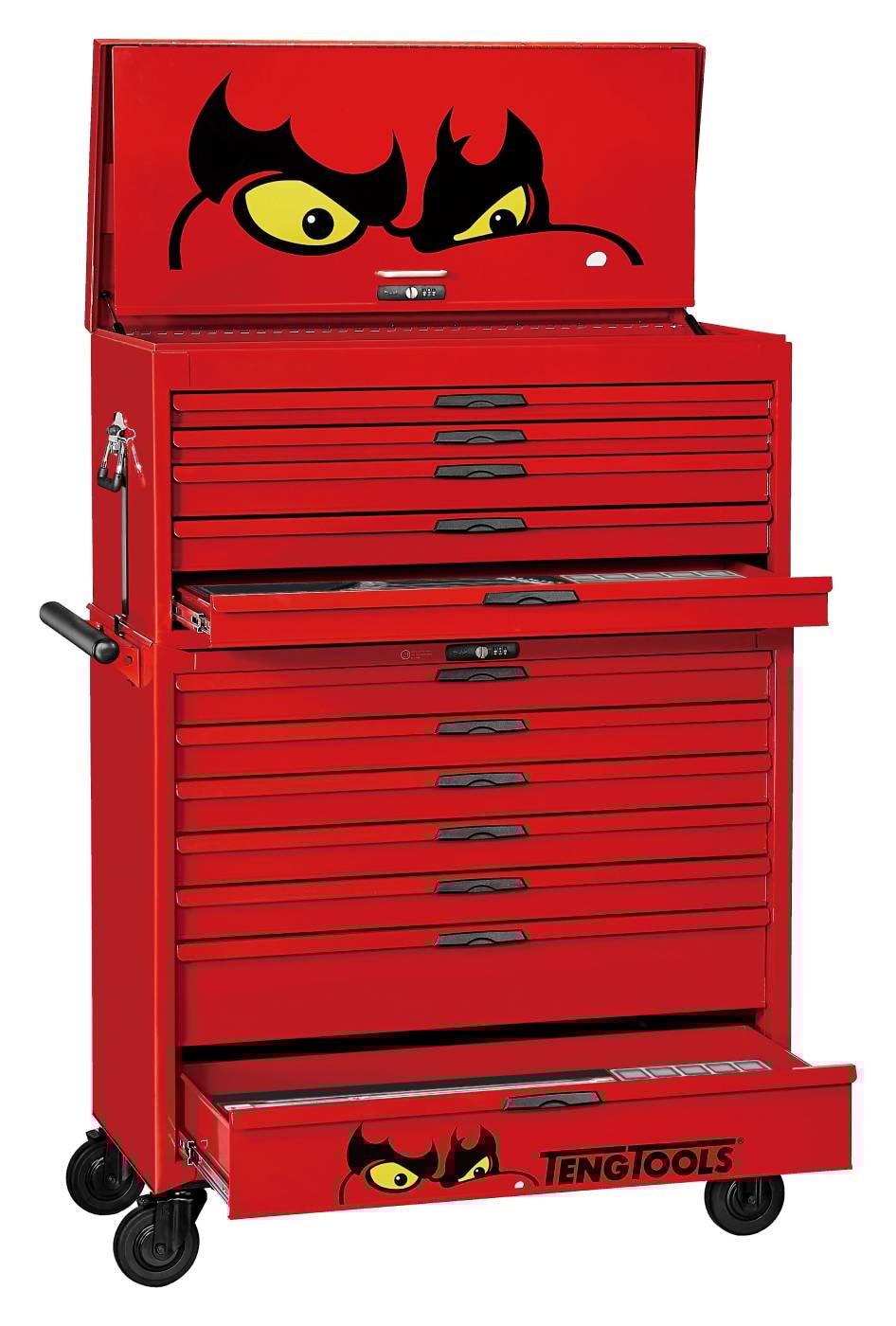 Teng Tools Verktygsvagn TCMM1034N med 13 lådor och 1034 verktyg, röd