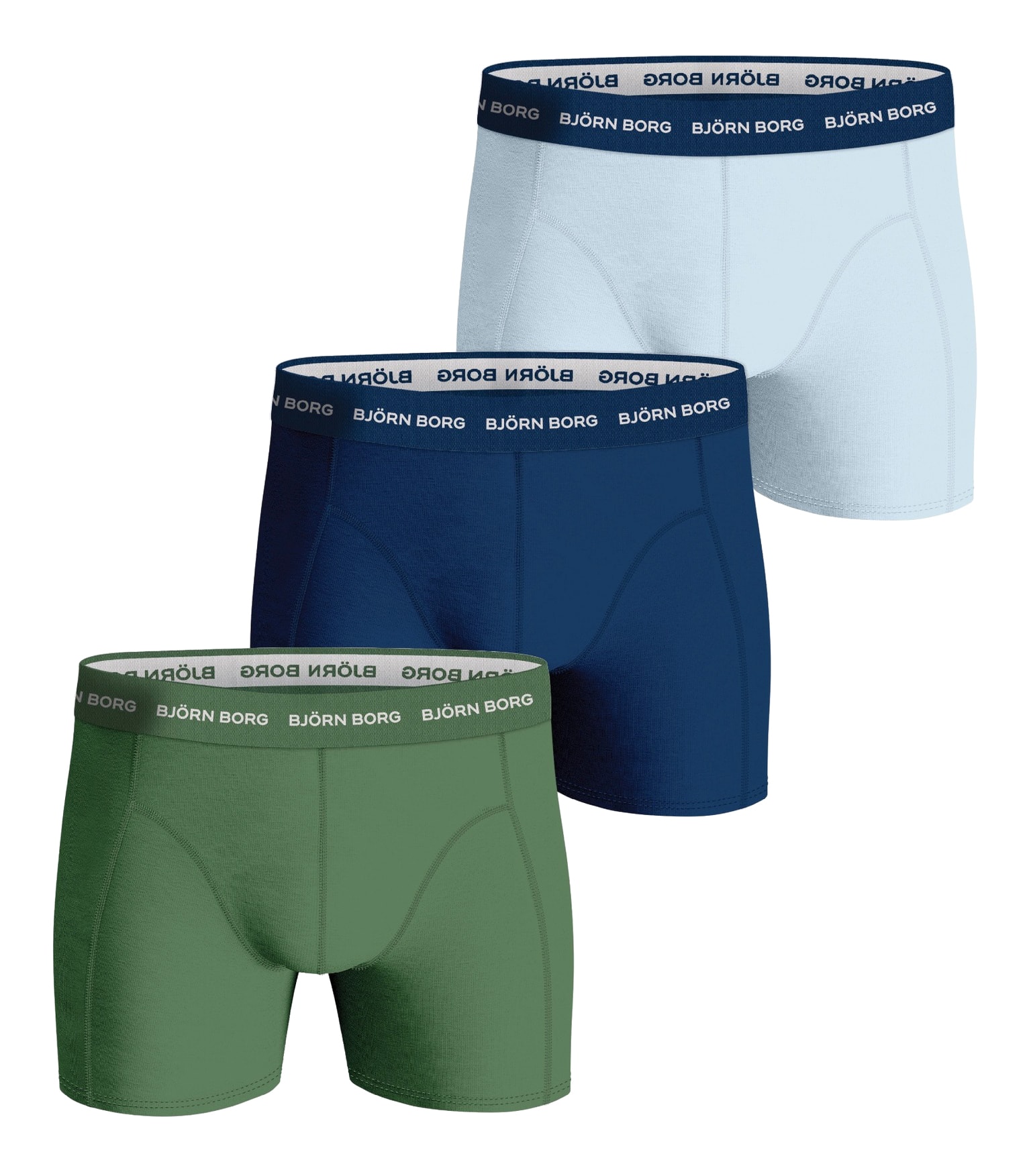 Bjorn Borg Boxershorts 3er Pack Blau WeiB Grun