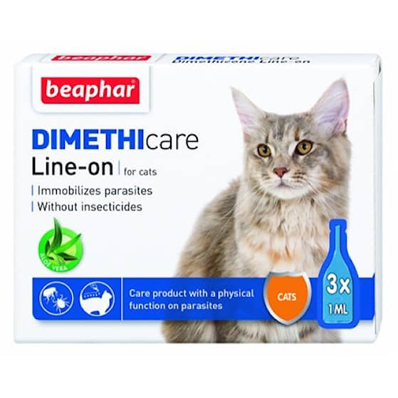 Beaphar Floh- und Zeckenlinie für Katzen 3 Vials (Dimethicon)