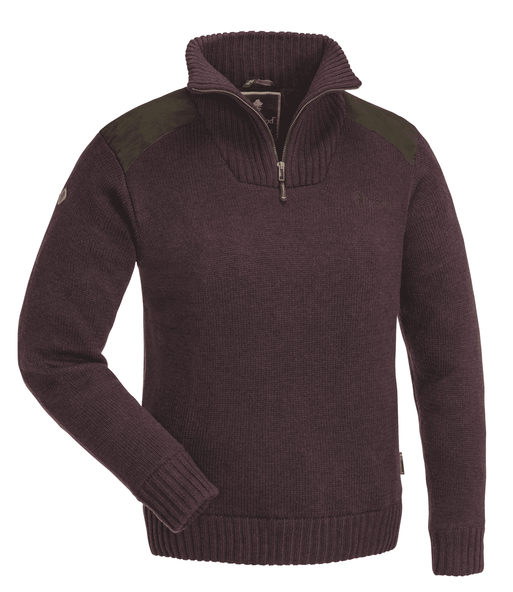 Pinewood Hurricane Tröja Dam Dark Burgundy Melange
