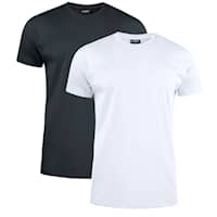 Clique T-paita, 2-pack musta/valkoinen