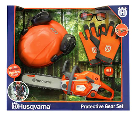 Husqvarna Toy Chainsaw 550XP med beskyttelsesudstyr