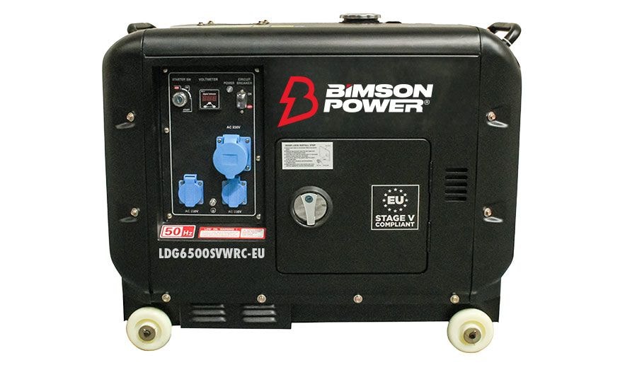 Bimson aggregat 5.5kW 1-fase diesel, trådløs fjernstyring -