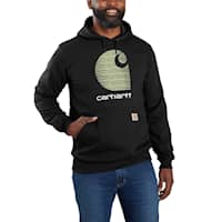 Carhartt Rain Defender Logo Hoodie Herr Black