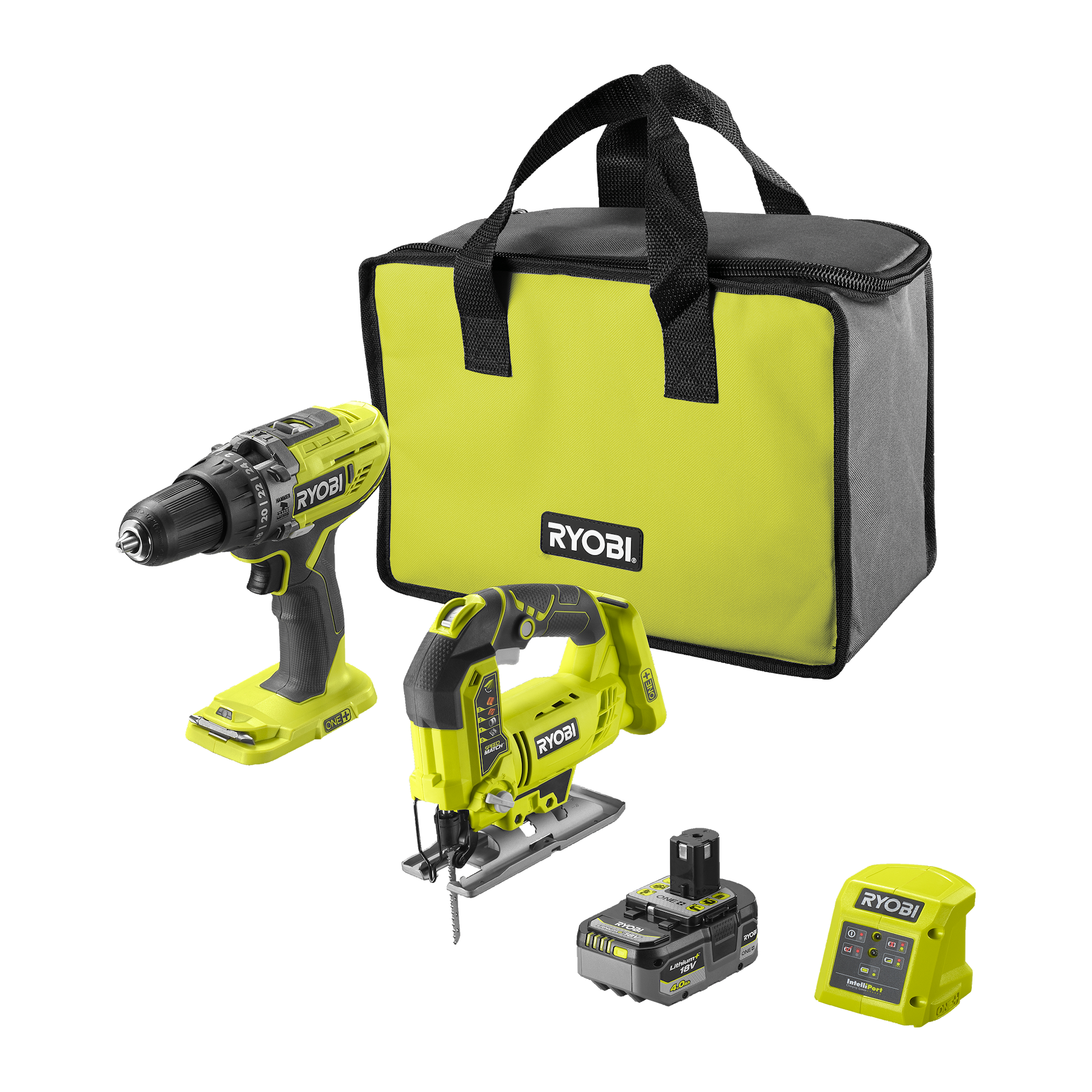 Ryobi R18CK2PJ-1X40S Verktygspaket