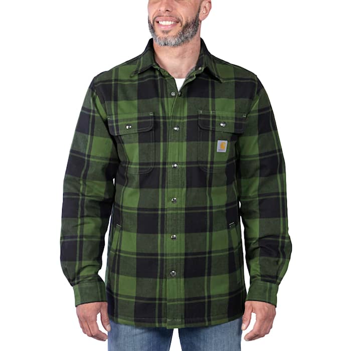 Carhartt Fodrad Flanellskjorta Jacka Herr Chive