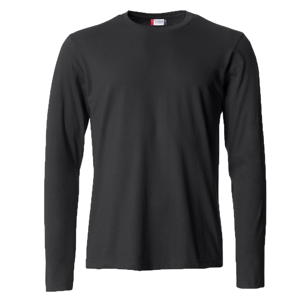 Clique Basic Langarmshirt Herren Schwarz