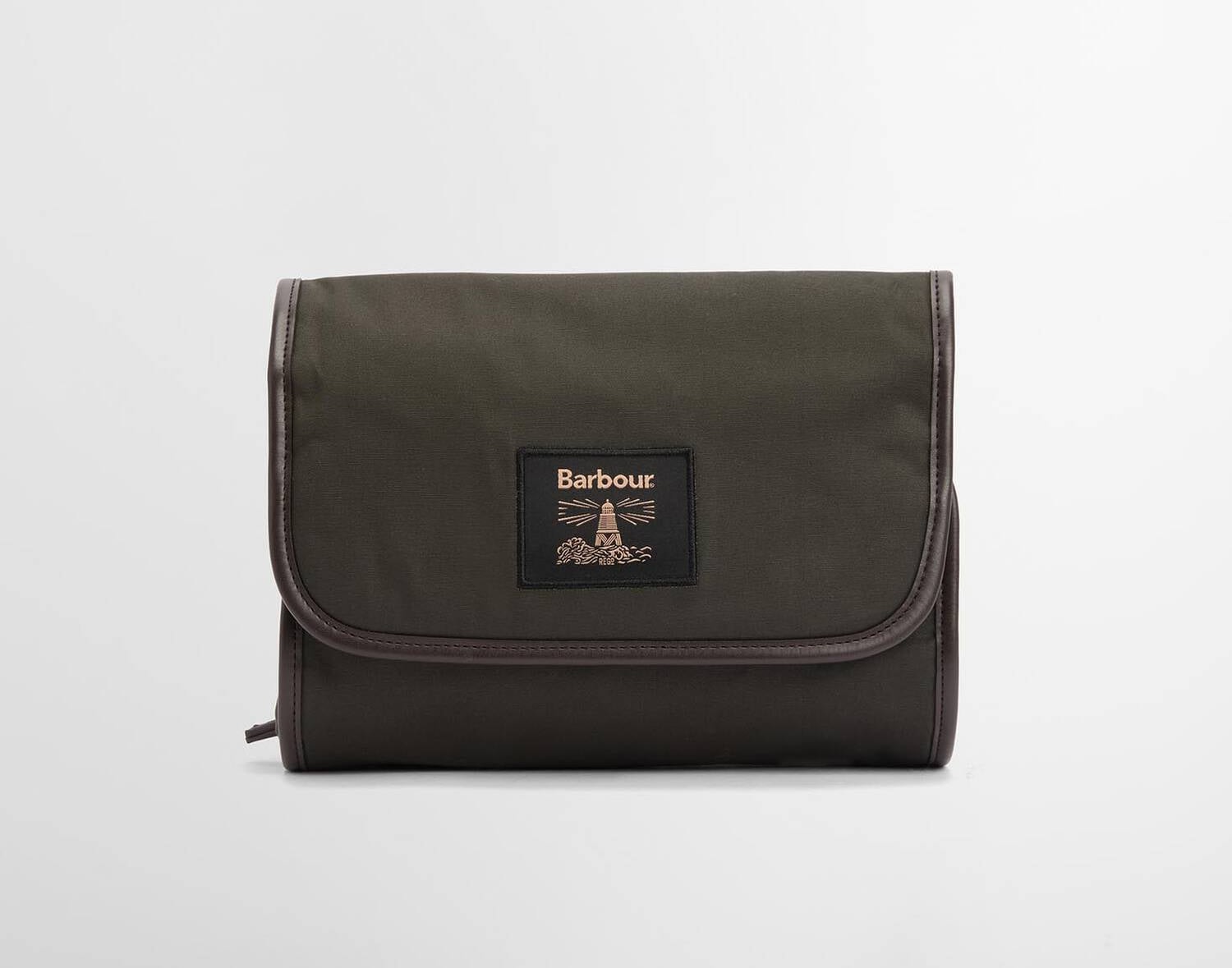 Barbour Wax Hanging Washbag Olive