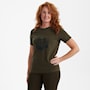 Deerhunter T-skjorte for kvinner med skjold Bark Grønn Dame 40