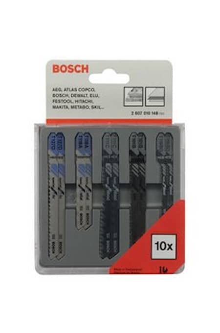 Bosch 10-delers stikksagbladsett Tre og metall