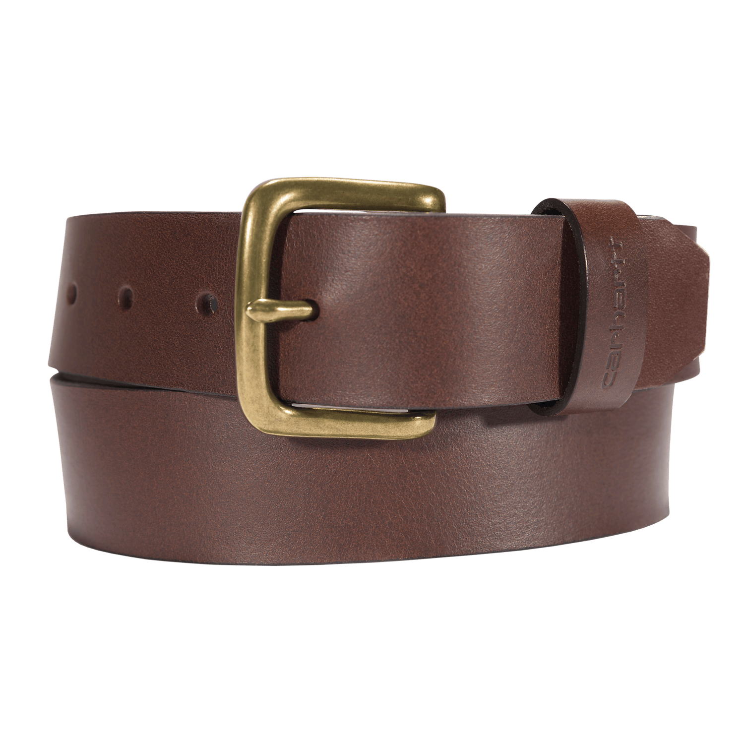 Carhartt Bridle Leather Classic Buckle Belt Men Dark Brown