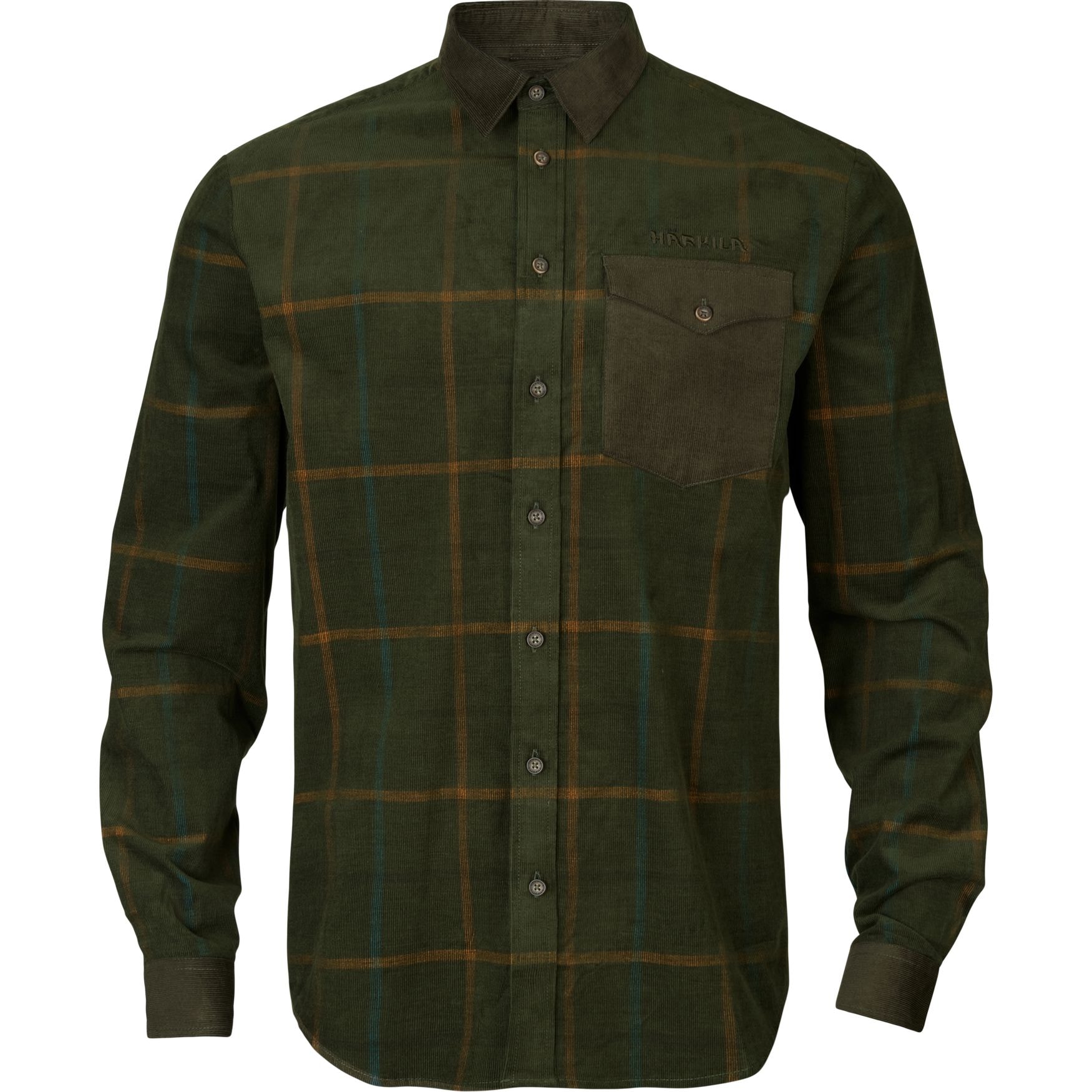 Härkila Kaldfjord sammet rutig skjorta Willow green check 3XL -