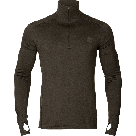Härkila Base All Season Half zip Underställströja Herr Shadow Brown