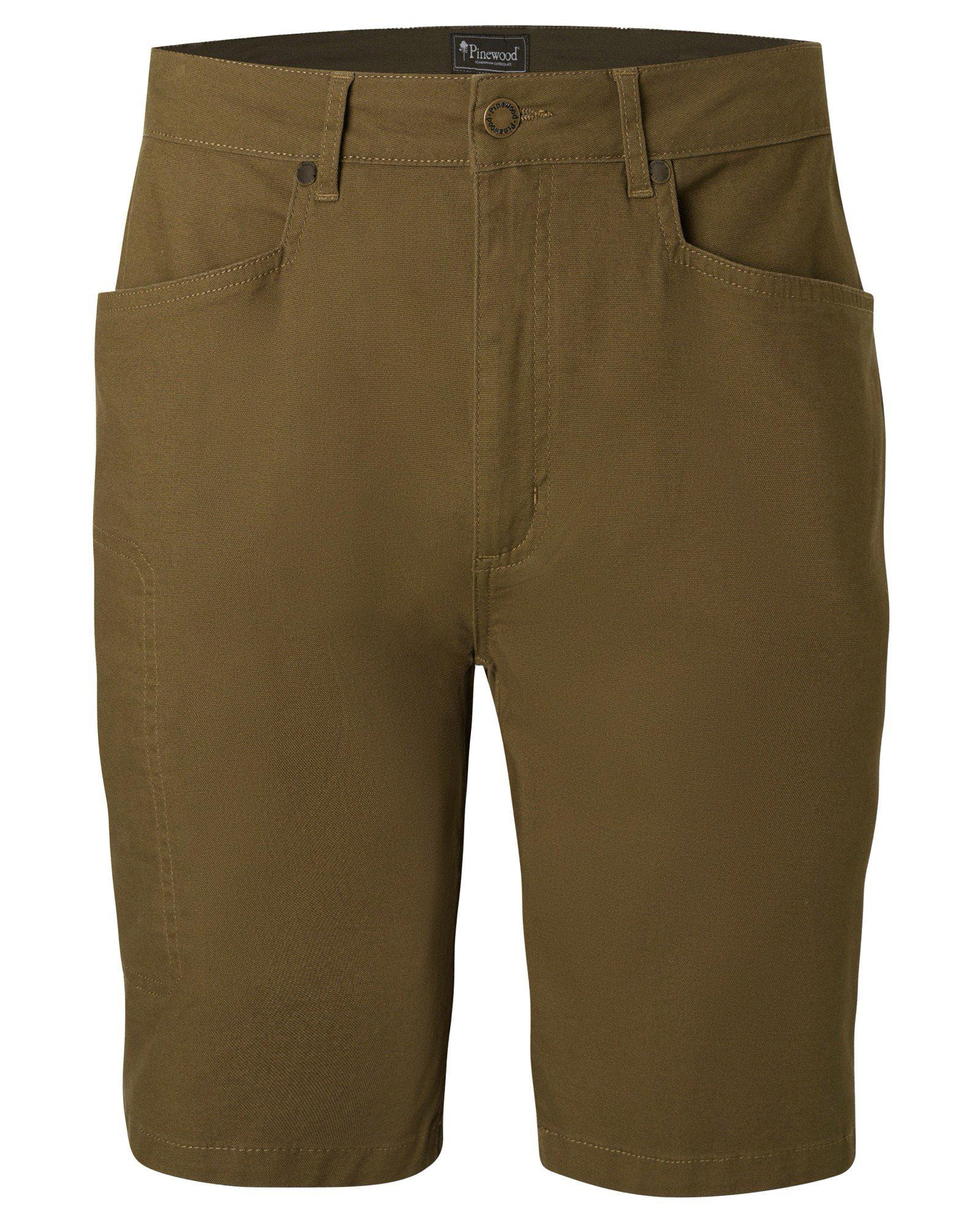 Pinewood Värnamo Vintage Canvas Shorts Herr Olive Brown C58
