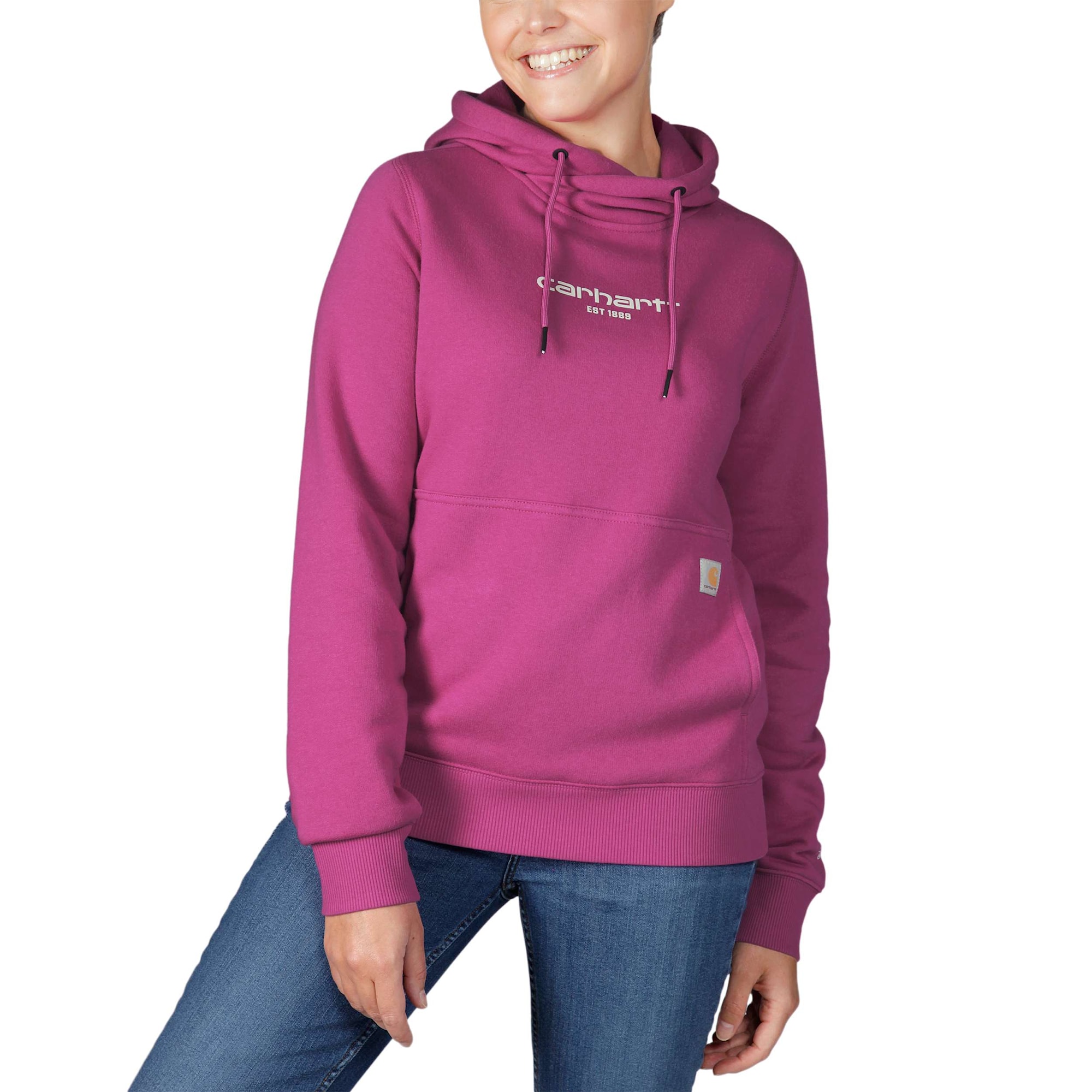 Carhartt Force Hoodie Womens Magenta Agate