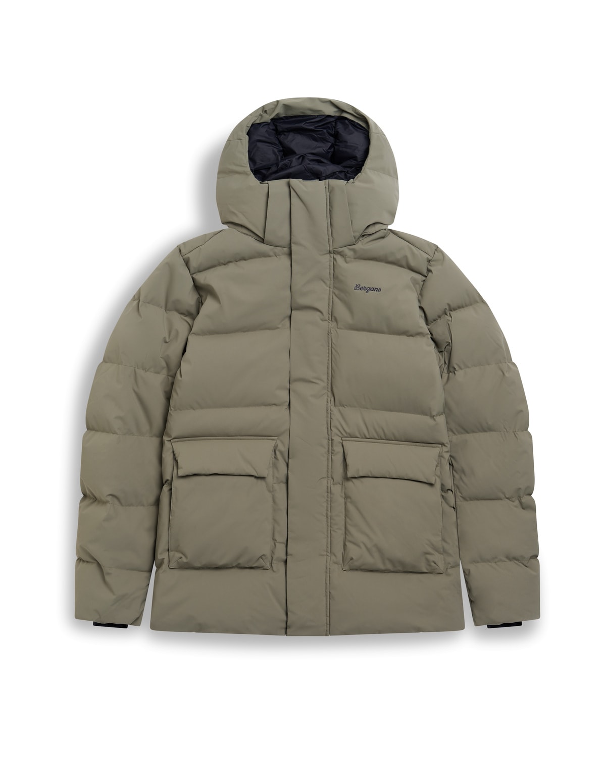 Bergans Dyna Down Hood Jakke Herre Green Mud