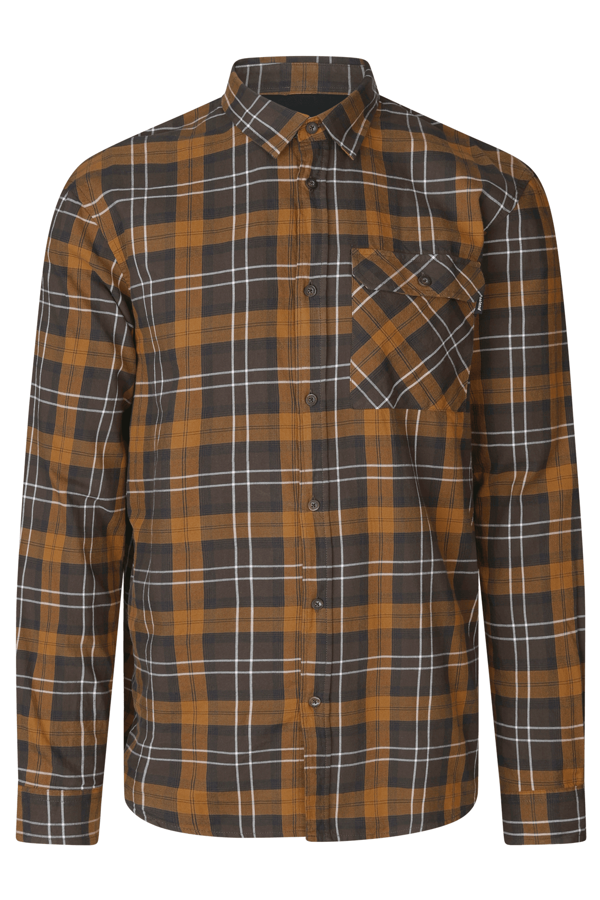 Seeland Glen Flanellskjorta Herr Dark Brown/Camel Check