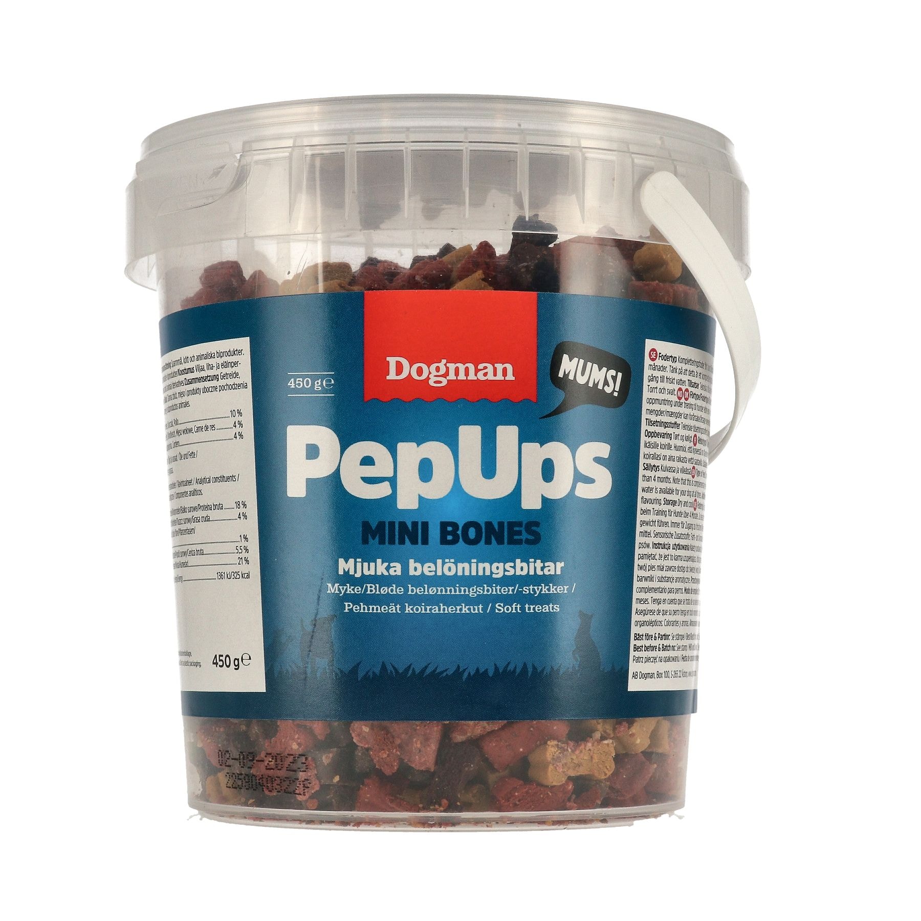 Dogman PepUps Mini Bones Kyckling/Vilt 450g