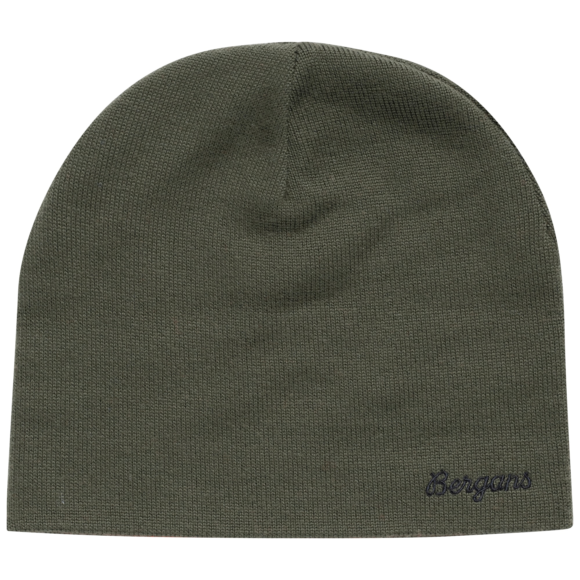 Bergans Allround Mid Warm Merino Beanie Dark Green Mud/Alert Orange One Size