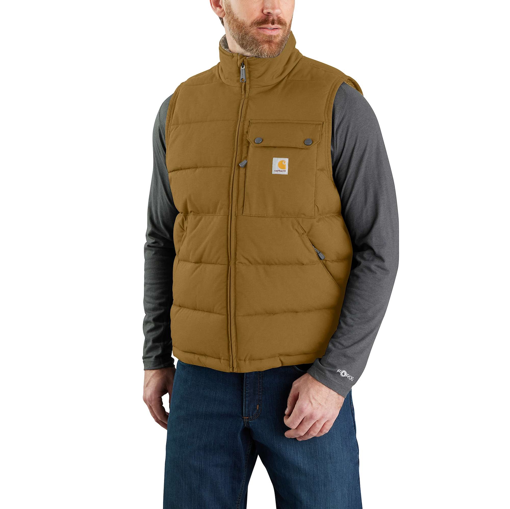 Carhartt Midweight Lined Vest Men's Oak Brown