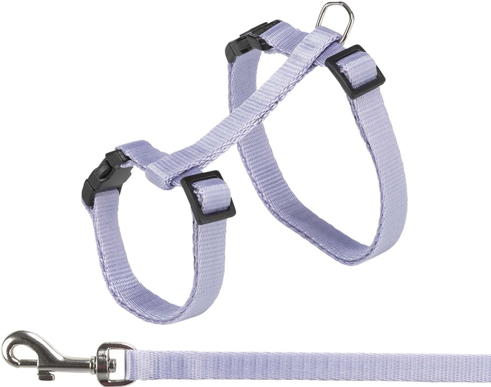 Trixie Kattsele+Koppel/10mm 27-45cm 1.20m bl.färger -