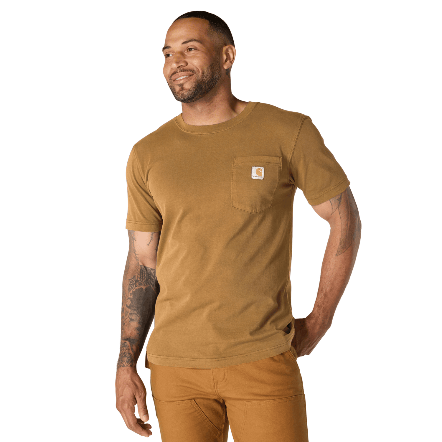 Carhartt Irvine Relaxed Garment Dyed T-Shirt Men Carhartt Brown