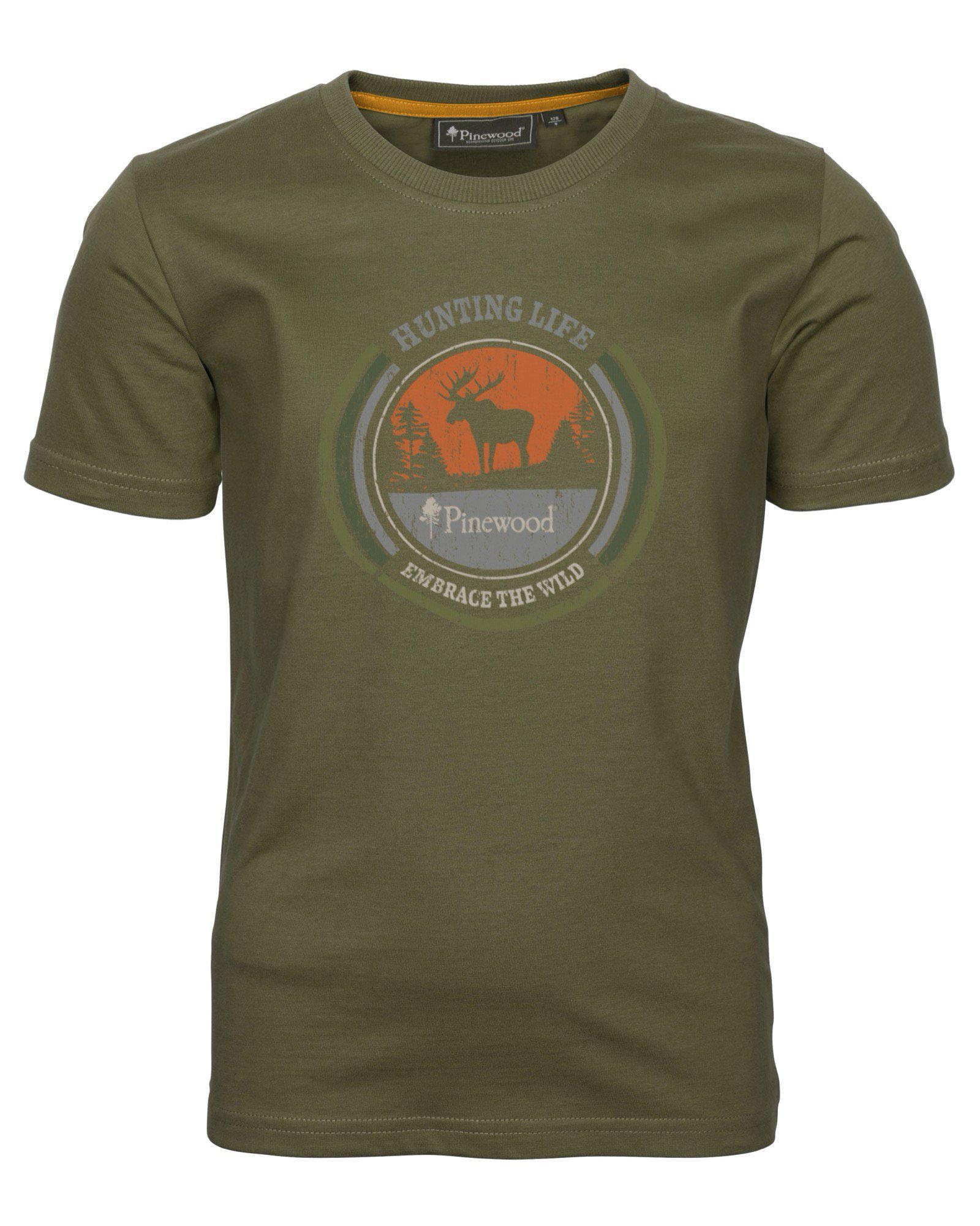Pinewood Moose T-shirt Barn Hunting Olive