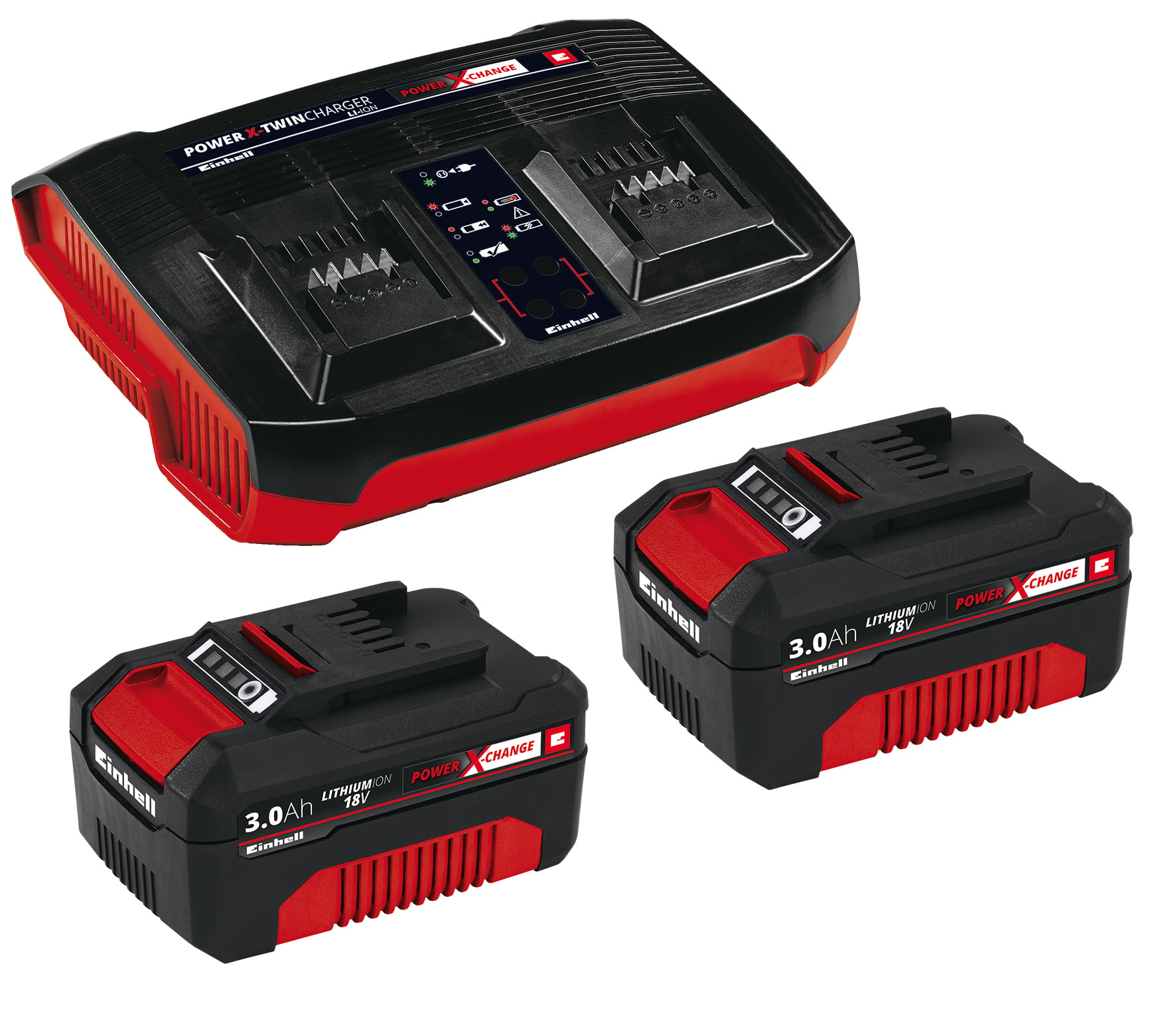 Einhell PXC Twin Charger Kit 2x 3,0Ah 18V PXC-Startkit