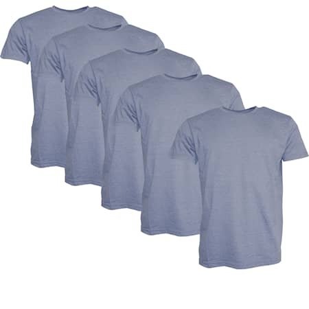 Clique T-paita Miehet, 5-pack Sininen