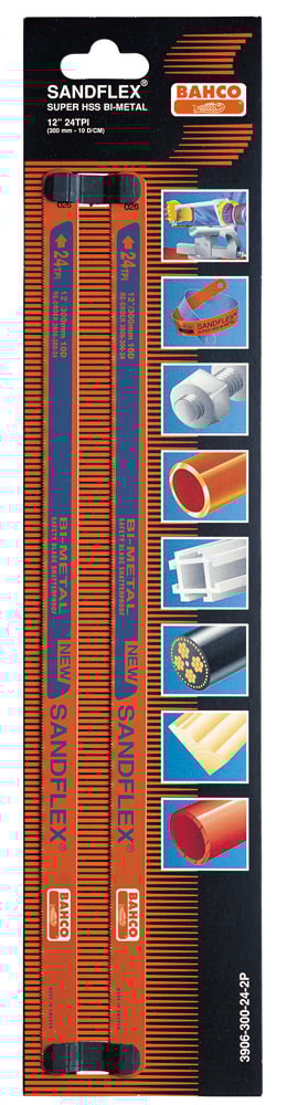Bahco Bügelsägeblatt 3906 300 mm 10D 24 TPI.