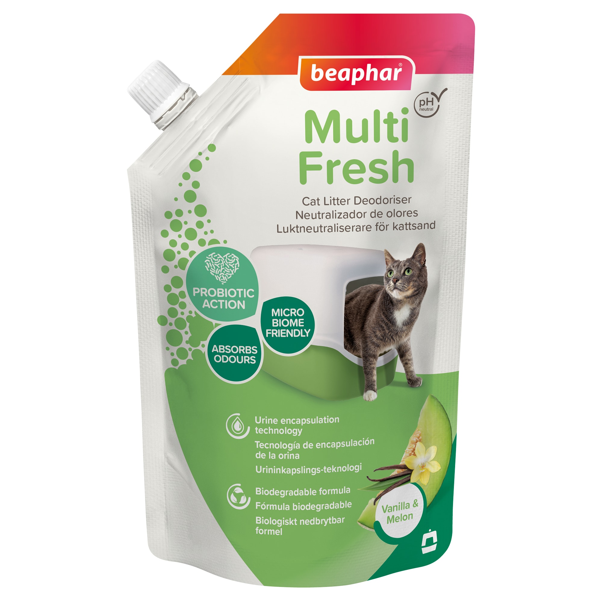 Beaphar, Geruchsentferner für Katzentoiletten, Multi Vanilla Dream 400 g