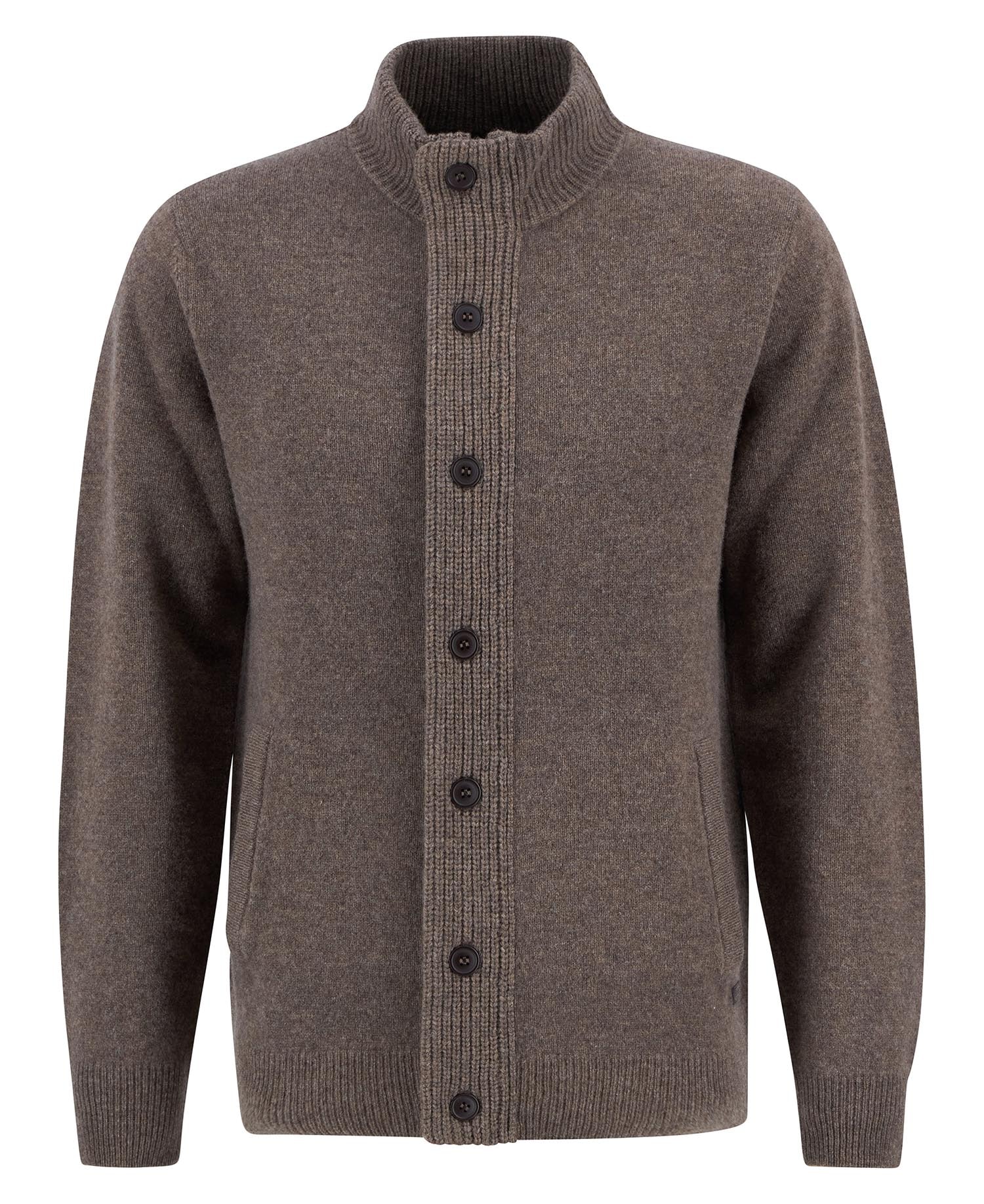 Barbour Essential Elbow-Patch Cardigan Herre Dark Stone