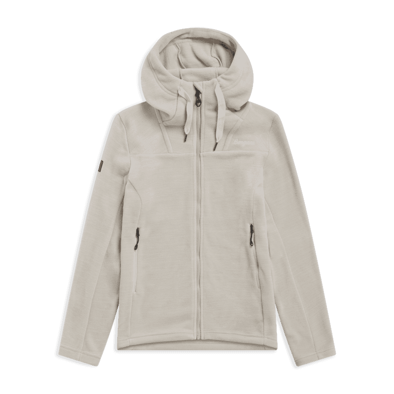 Bergans Hareid Fleece Hood Jacket Women Coastal Sand