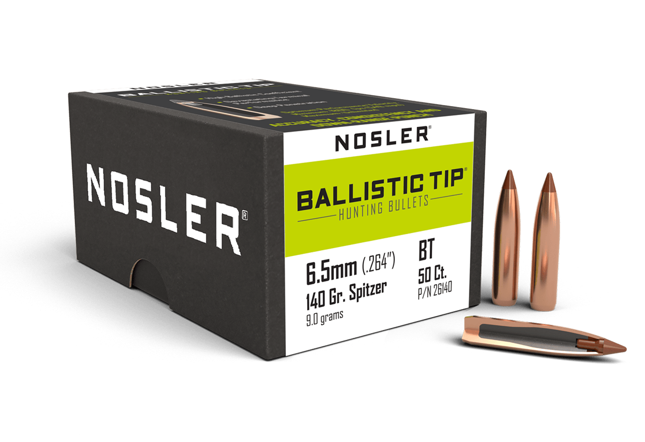 Nosler Ballistic Tip-kulor kal 6.5 140gr 50st
