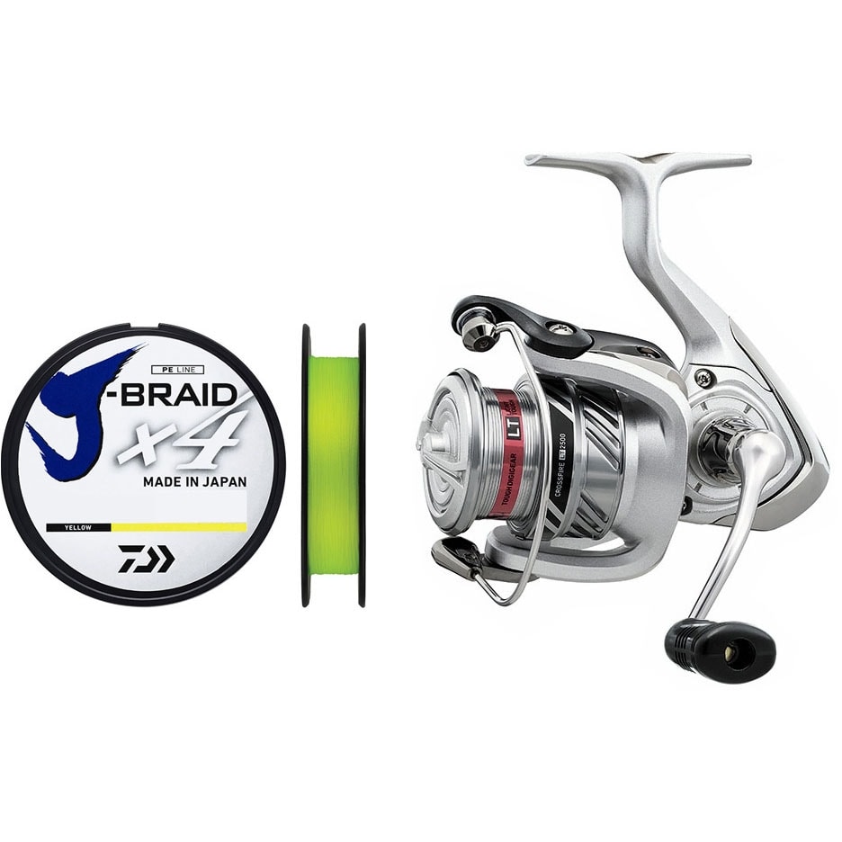 REA/Black Friday Daiwa Haspelrulle Crossfire LT 2000 (Påspolad J-Braid X4 0,13 mm)