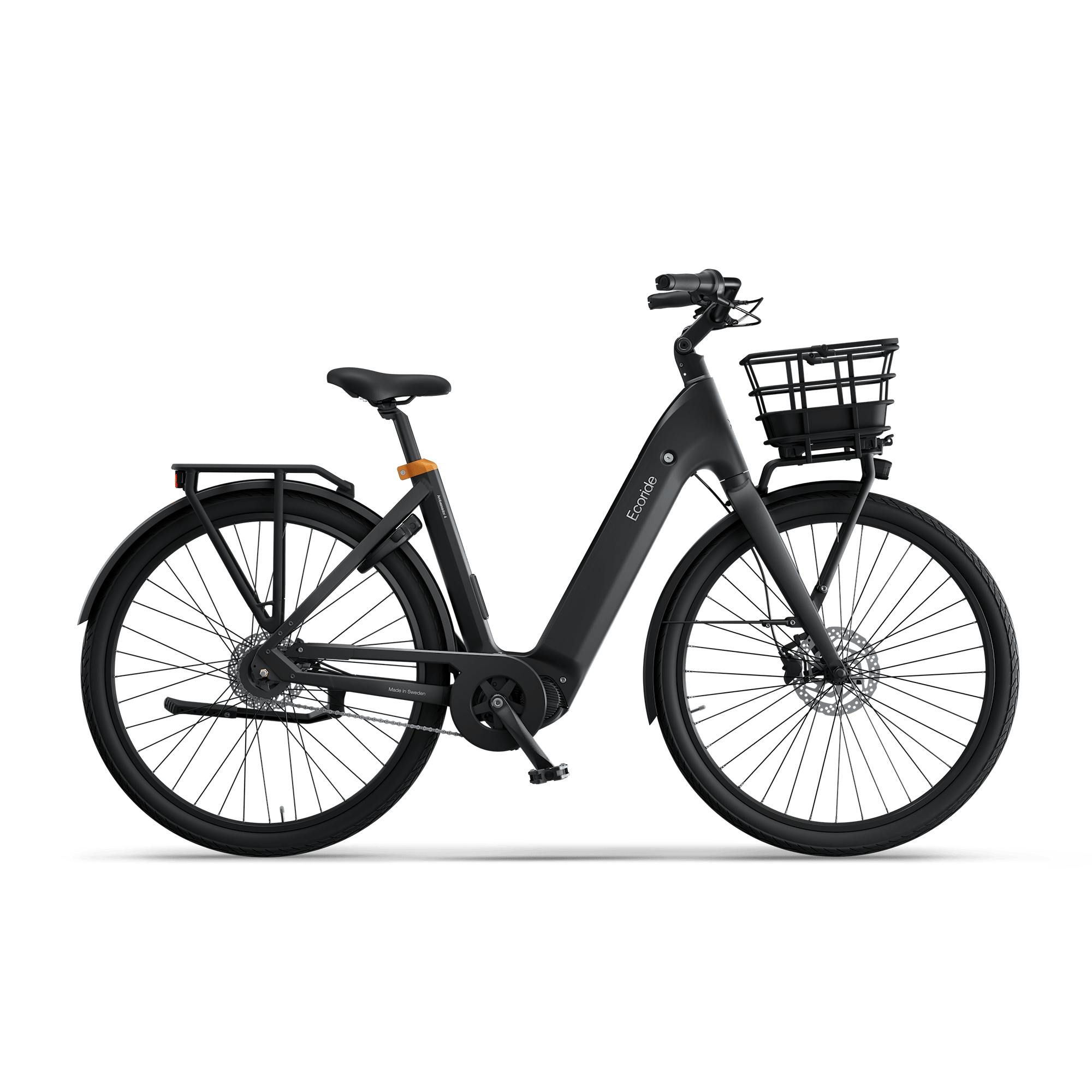 Ecoride Ambassador 4 Elcykel Mittmotor Kedja Skivbroms Svart