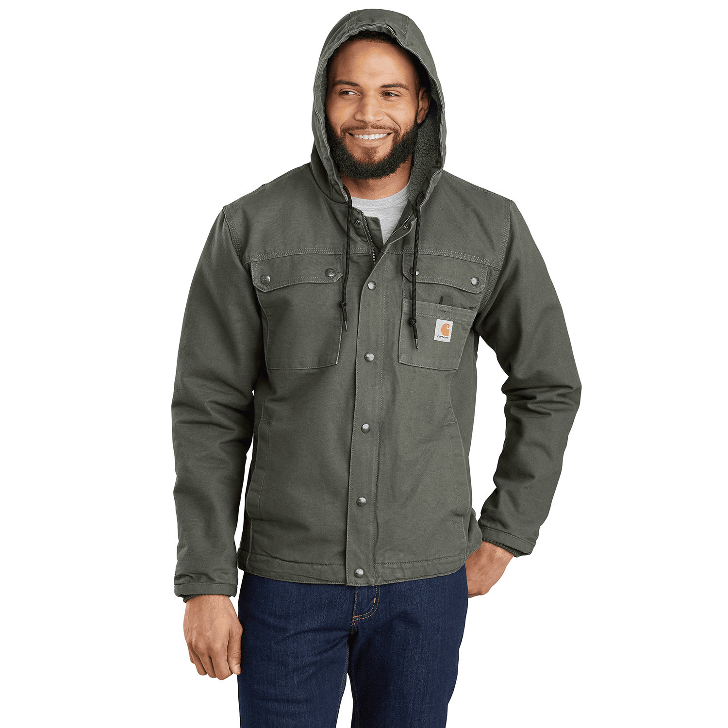 Carhartt Washed Duck Bartlett Jacket Men Moss