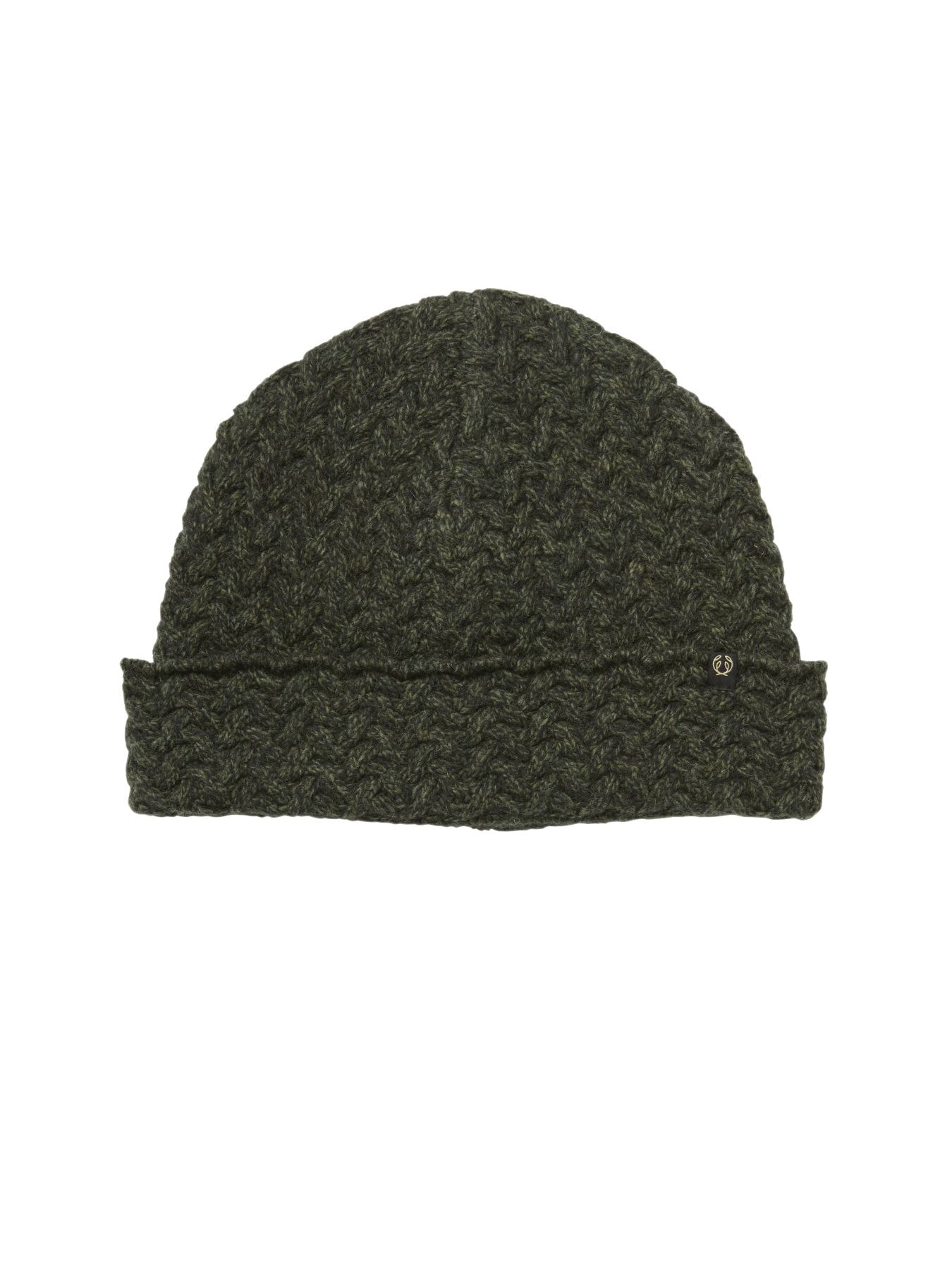Chevalier Shandy Cable Strikket Uld Beanie Mørkegrøn One Size