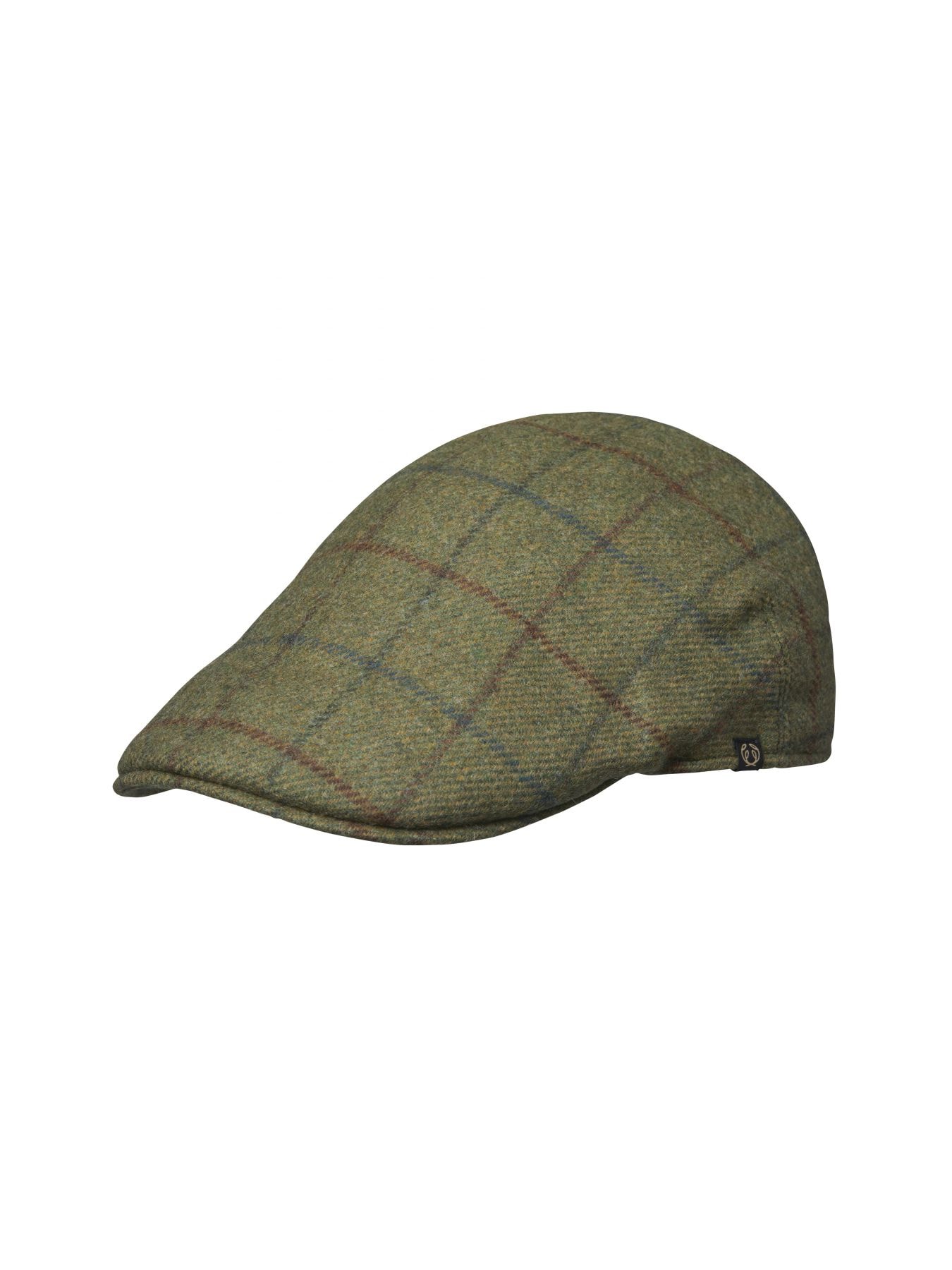 Chevalier Dalton Tweed Sixpence Cap Winter Moss Checked 60