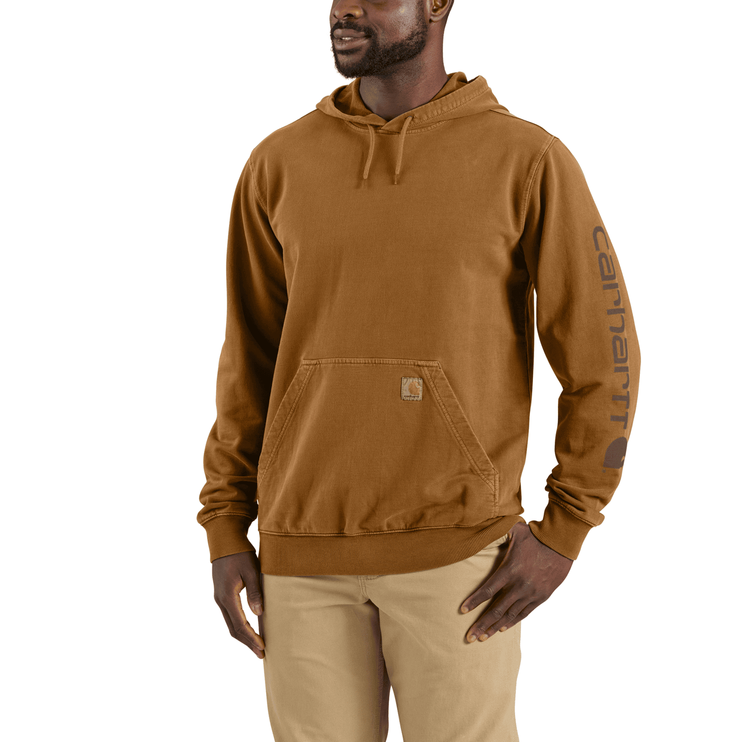 Carhartt Durham Garment Dyed Logo Sweatshirt Men Carhartt Brown