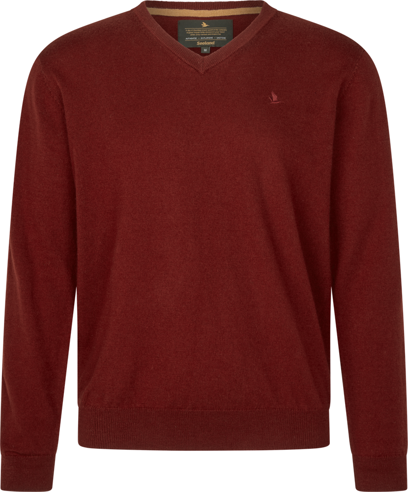 Seeland Pine V-Ausschnitt Pullover Herr Merlot