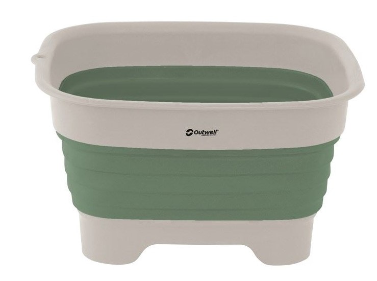 Outwell Collaps Tvättbalja med avlopp shadow green
