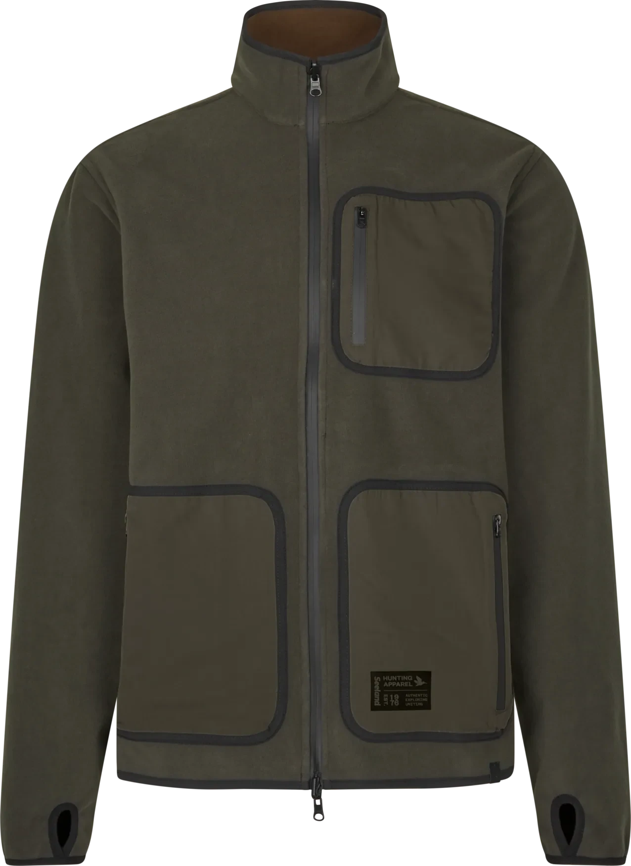 Seeland Rogue Solid Vändbar Fleecejacka Herr Grizzly Brown/Demitasse brown