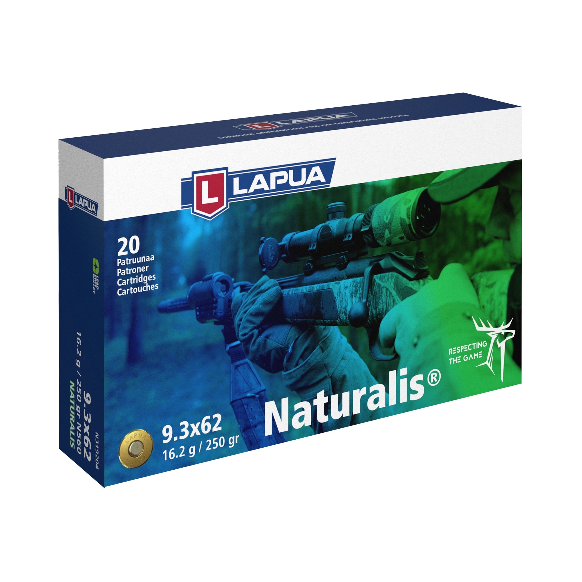 Lapua Naturalis 9,3x62 16,2g/250gr